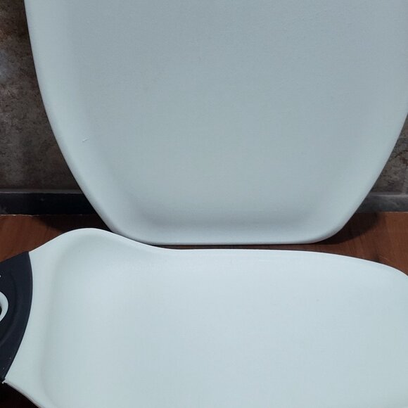 Dexas Chopping Board & Scoop Black White Set of 2 - Picture 10 of 10